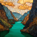 Colorado River below Hoover Dam — ceramic art tile