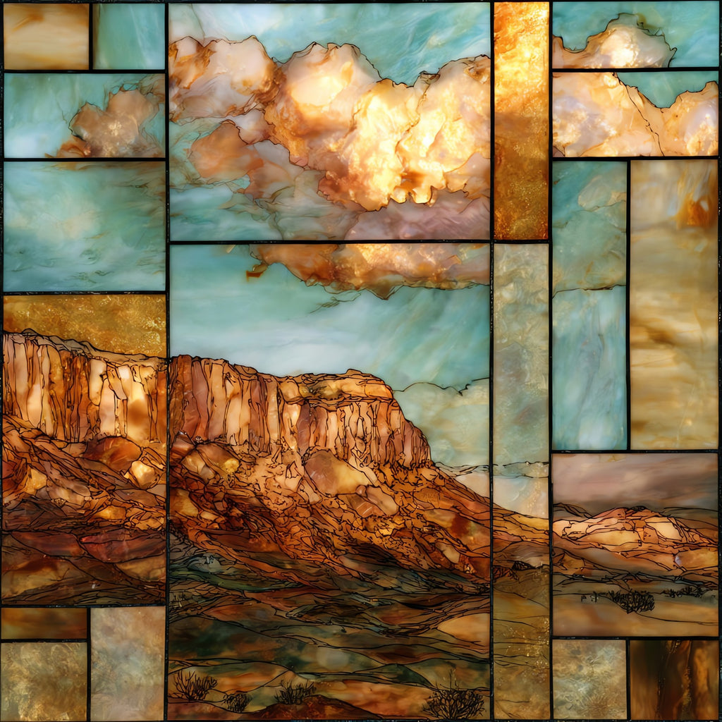 V-Bar-V petroglyphs Verde Valley — ceramic art tile