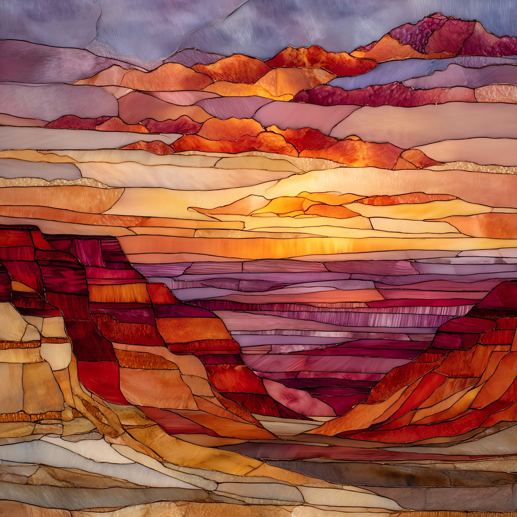 Painted Desert at sunset Petrified Forest — ceramic art tile