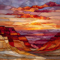 Painted Desert at sunset Petrified Forest — ceramic art tile