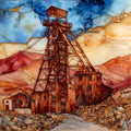 Bisbee Queen Mine — ceramic art tile