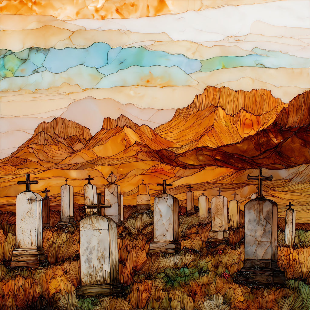 Tombstone Boothill — ceramic art tile