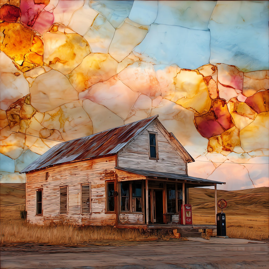 Pearce ghost town store — ceramic art tile