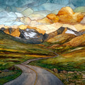 Trail Ridge Road Rocky Mountain National Park Ceramic Art Tile — ceramic art tile