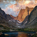 Longs Peak Diamond face Rocky Mountain National Park Ceramic Art Tile — ceramic art tile
