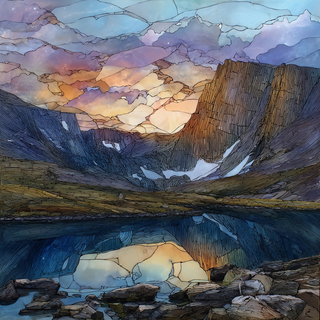 Chasm Lake Rocky Mountain National Park Ceramic Art Tile — ceramic art tile