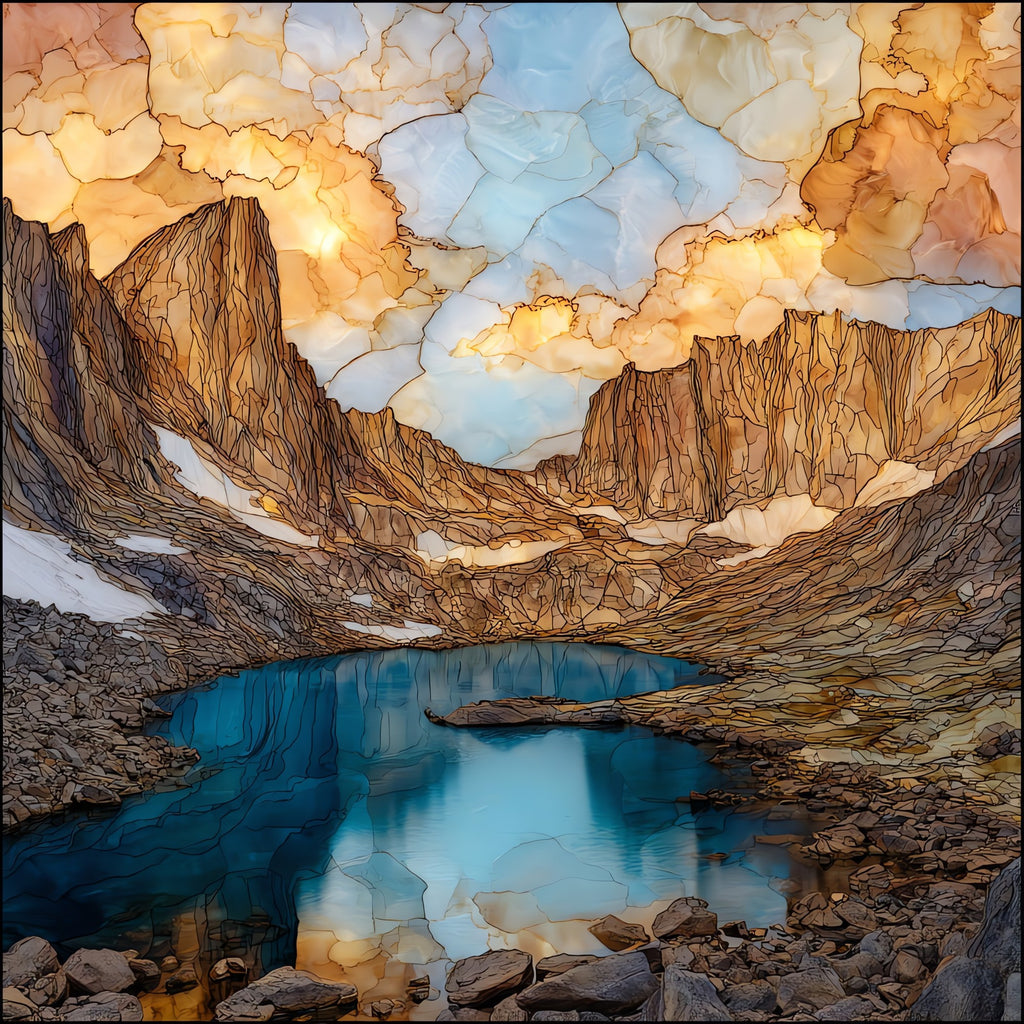 Sky Pond Rocky Mountain National Park Ceramic Art Tile — ceramic art tile