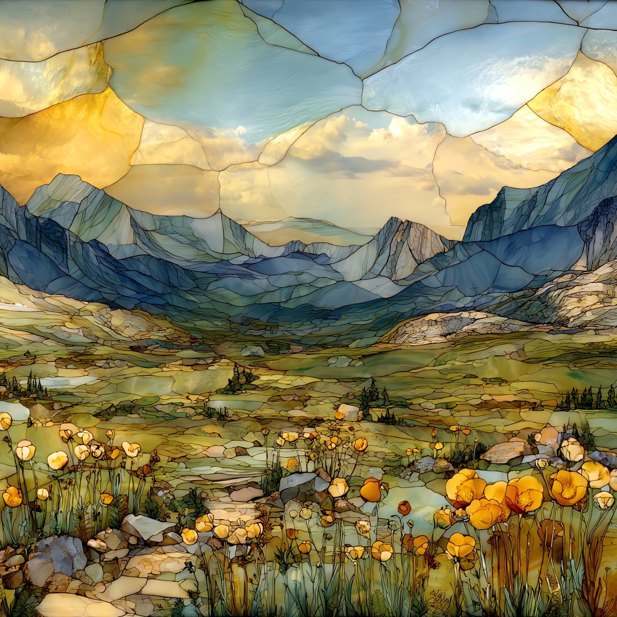 Tundra Communities trail Rocky Mountain National Park Ceramic Art Tile — ceramic art tile