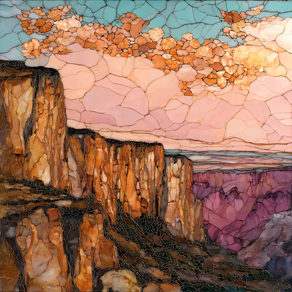 Painted Wall from Cedar Point Black Canyon NP Ceramic Art Tile — ceramic art tile
