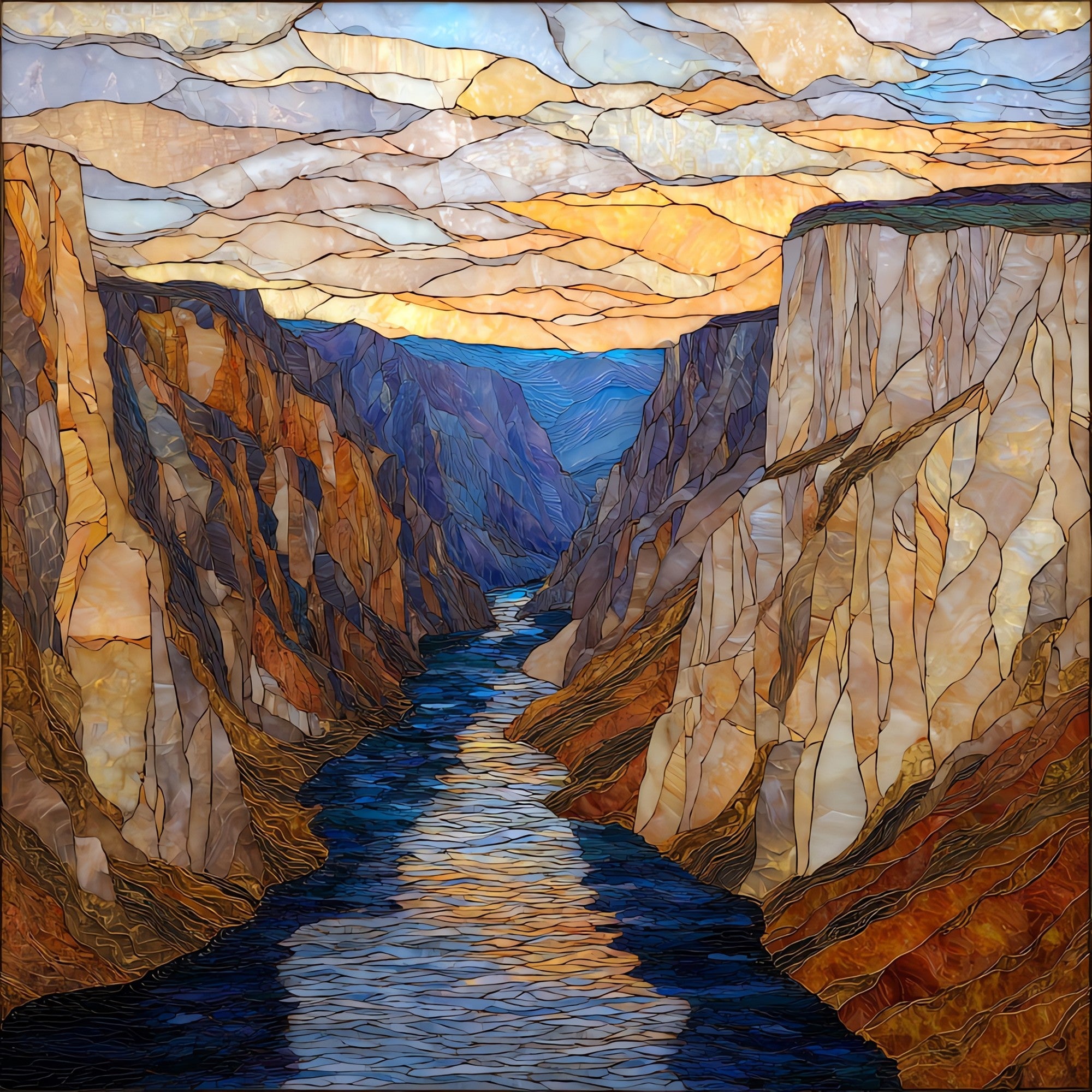 Warner Point western rim Black Canyon NP Ceramic Art Tile — ceramic art tile