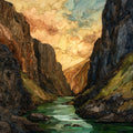 Gunnison River inner gorge Black Canyon NP Ceramic Art Tile — ceramic art tile