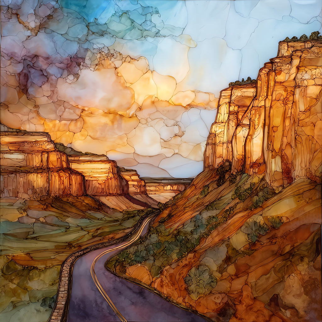 Rim Rock Drive Colorado NM Ceramic Art Tile — ceramic art tile