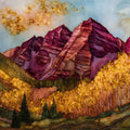 Maroon Bells autumn aspens Elk Range Ceramic Art Tile — ceramic art tile