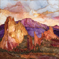 Pikes Peak from Garden of the Gods Front Range Ceramic Art Tile — ceramic art tile