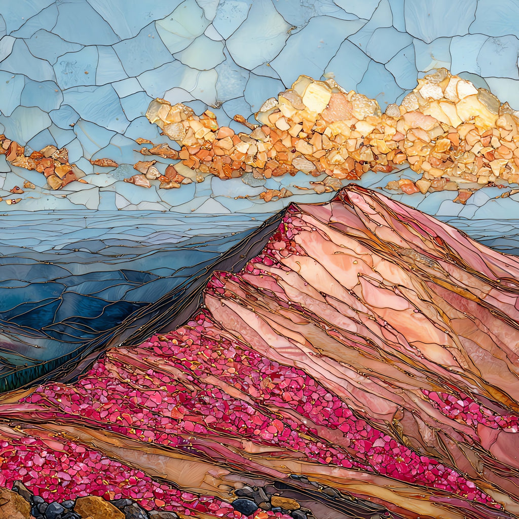 Pikes Peak summit Front Range Ceramic Art Tile — ceramic art tile