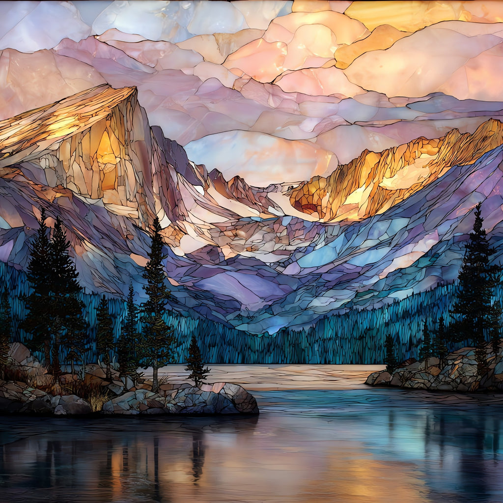 Longs Peak from Bear Lake Front Range — ceramic art tile