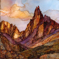 Castle Peak Elk Range Ceramic Art Tile — ceramic art tile