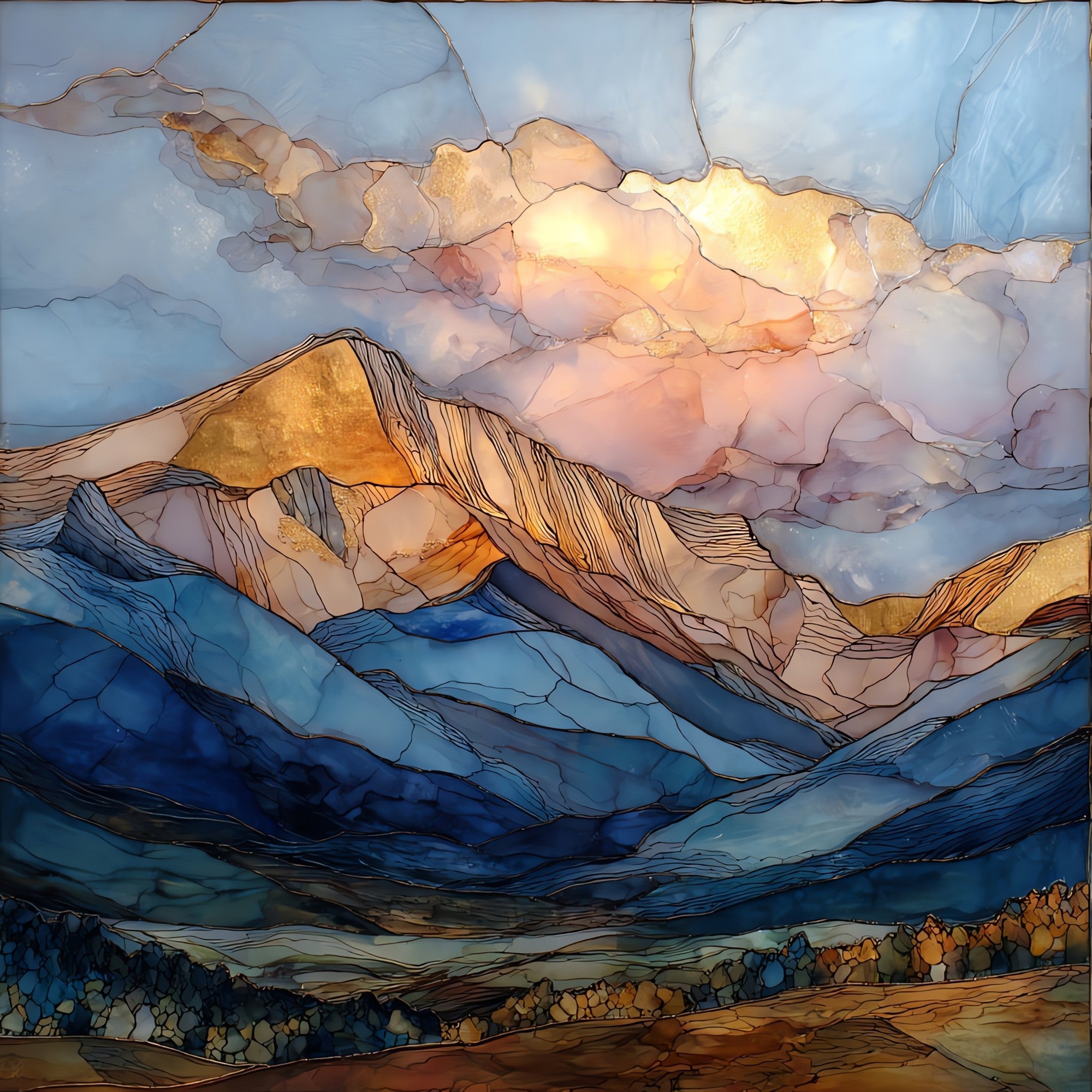 Mount Princeton Collegiate Peaks Sawatch Range Ceramic Art Tile — ceramic art tile