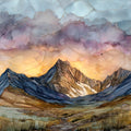 Mount Bierstadt at sunrise Front Range Ceramic Art Tile — ceramic art tile