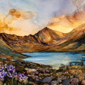 Mount Evans Summit Lake Front Range Ceramic Art Tile — ceramic art tile