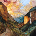 Telluride box canyon San Juans — ceramic art tile