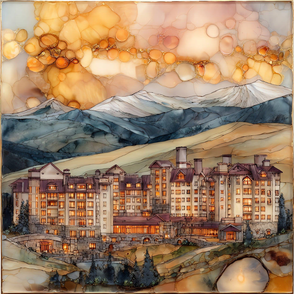 Copper Mountain Tenmile Range Ceramic Art Tile — ceramic art tile