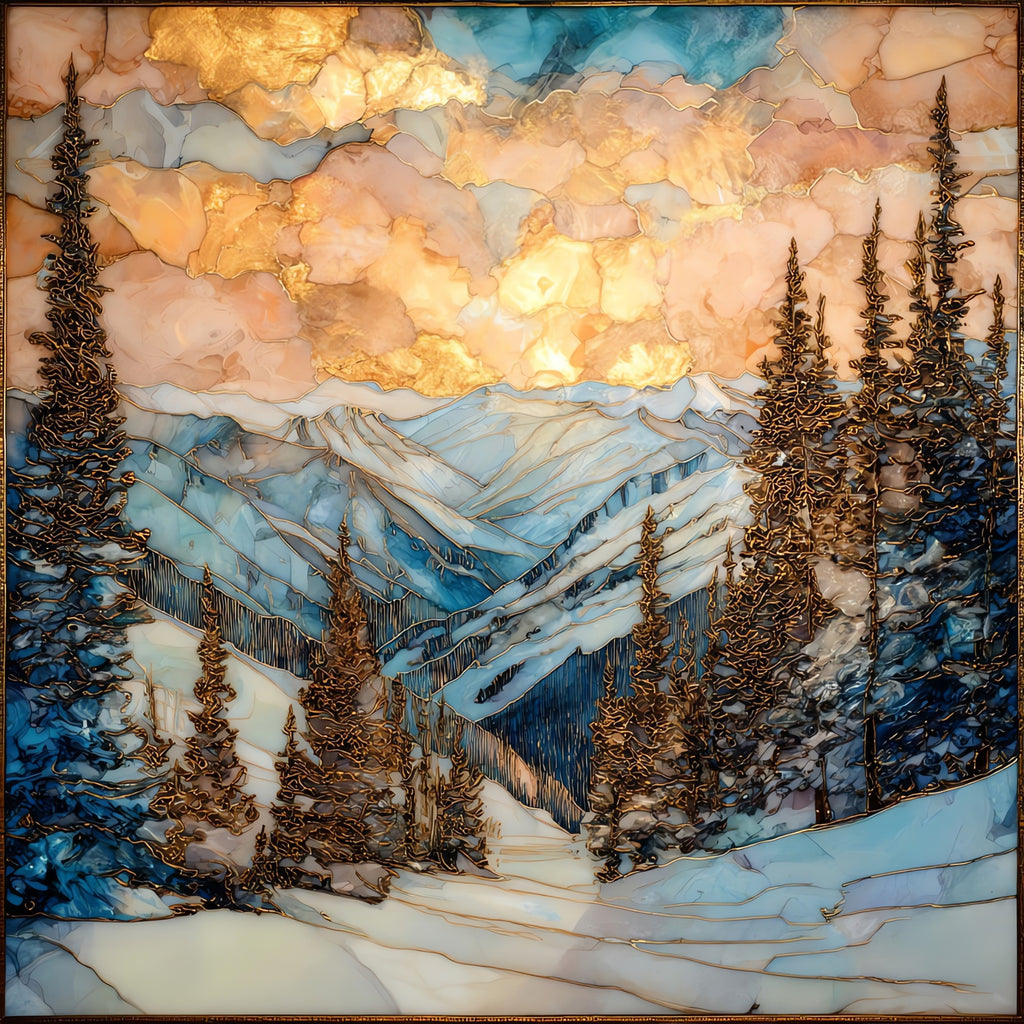 Wolf Creek powder San Juans Ceramic Art Tile — ceramic art tile