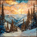 Wolf Creek powder San Juans Ceramic Art Tile — ceramic art tile