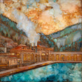 Glenwood Springs hot pool Ceramic Art Tile — ceramic art tile