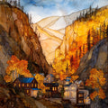 Ouray box-canyon town San Juans Ceramic Art Tile — ceramic art tile