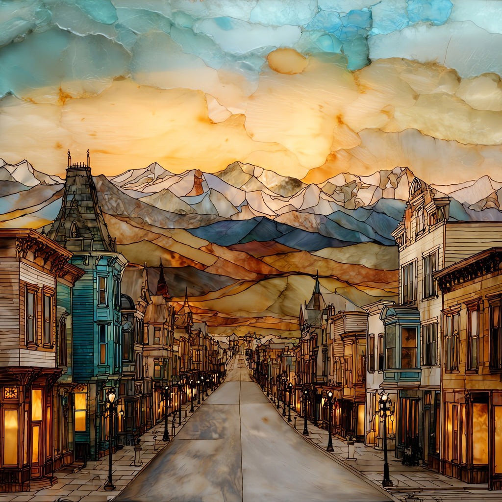 Leadville Harrison Avenue Sawatch Range Ceramic Art Tile — ceramic art tile