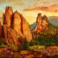 Garden of the Gods Balanced Rock Front Range Ceramic Art Tile — ceramic art tile