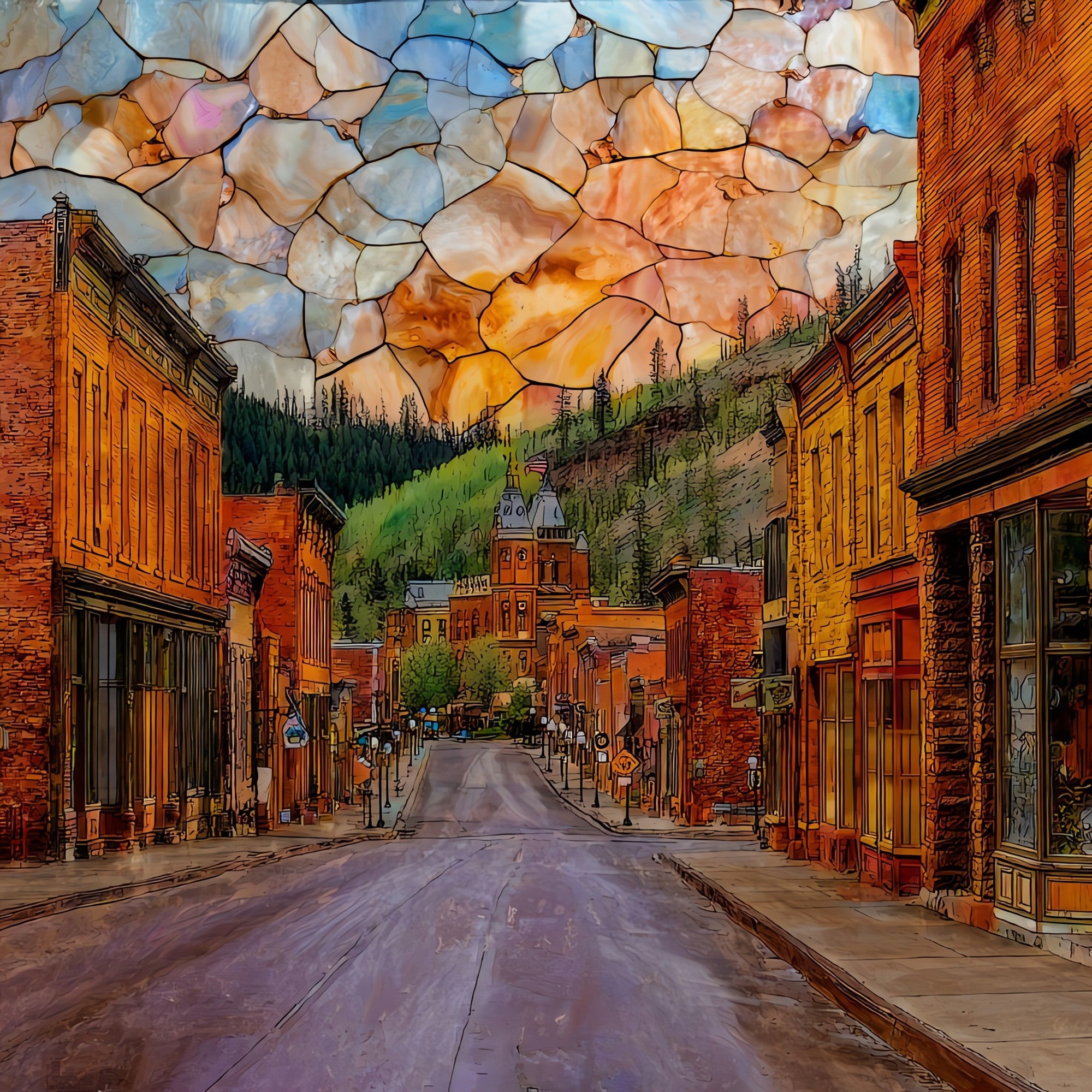 Cripple Creek historic district Front Range Ceramic Art Tile — ceramic art tile