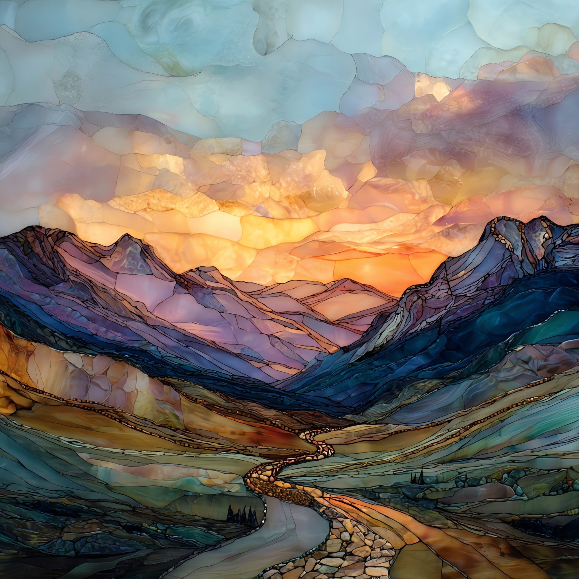 Top of the Rockies Byway Sawatch Range Ceramic Art Tile — ceramic art tile