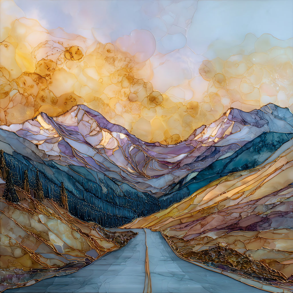 Cottonwood Pass paved summit Sawatch Range Ceramic Art Tile — ceramic art tile