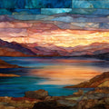 Blue Mesa Reservoir sunset Ceramic Art Tile — ceramic art tile