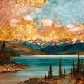 Lake Granby Indian Peaks Front Range Ceramic Art Tile — ceramic art tile