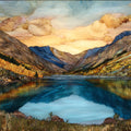 Twin Lakes below Mt Elbert Sawatch Range Ceramic Art Tile — ceramic art tile