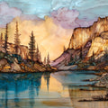 Trappers Lake Flat Tops Ceramic Art Tile — ceramic art tile