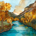 Animas River through Durango San Juans Ceramic Art Tile — ceramic art tile
