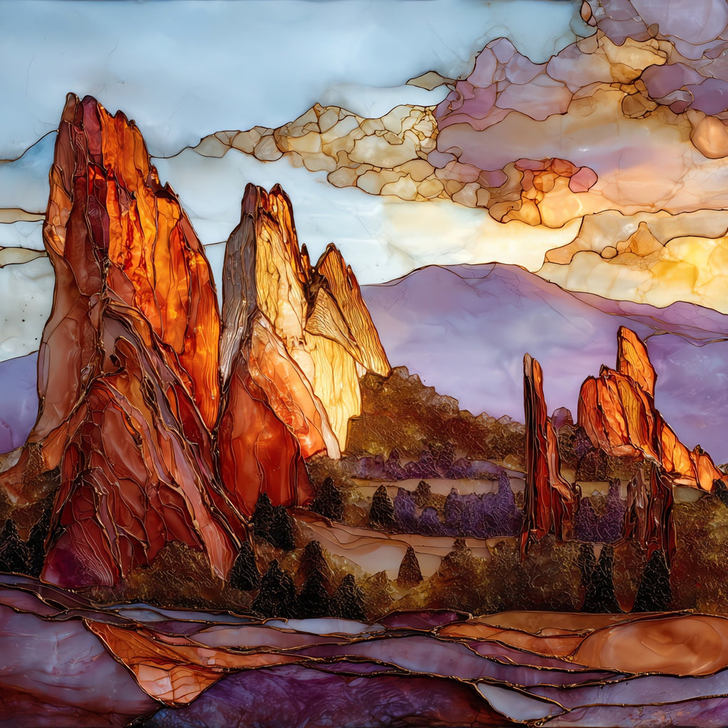 Kissing Camels Garden of the Gods Front Range Ceramic Art Tile — ceramic art tile