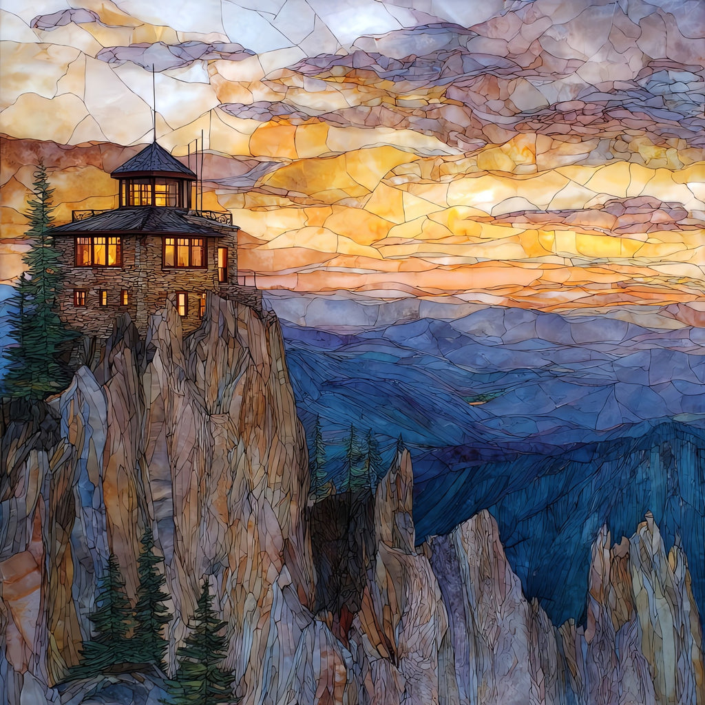 Devils Head Lookout Front Range Ceramic Art Tile — ceramic art tile