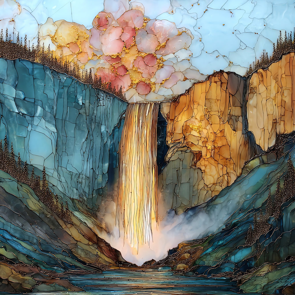 Bridal Veil Falls Telluride San Juans Ceramic Art Tile — ceramic art tile