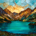 Ice Lake Basin turquoise San Juans Ceramic Art Tile — ceramic art tile