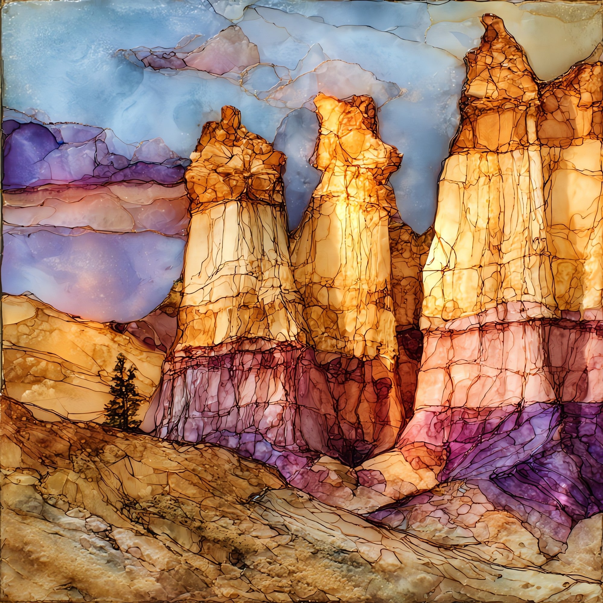 Paint Mines Interpretive Park Ceramic Art Tile — ceramic art tile