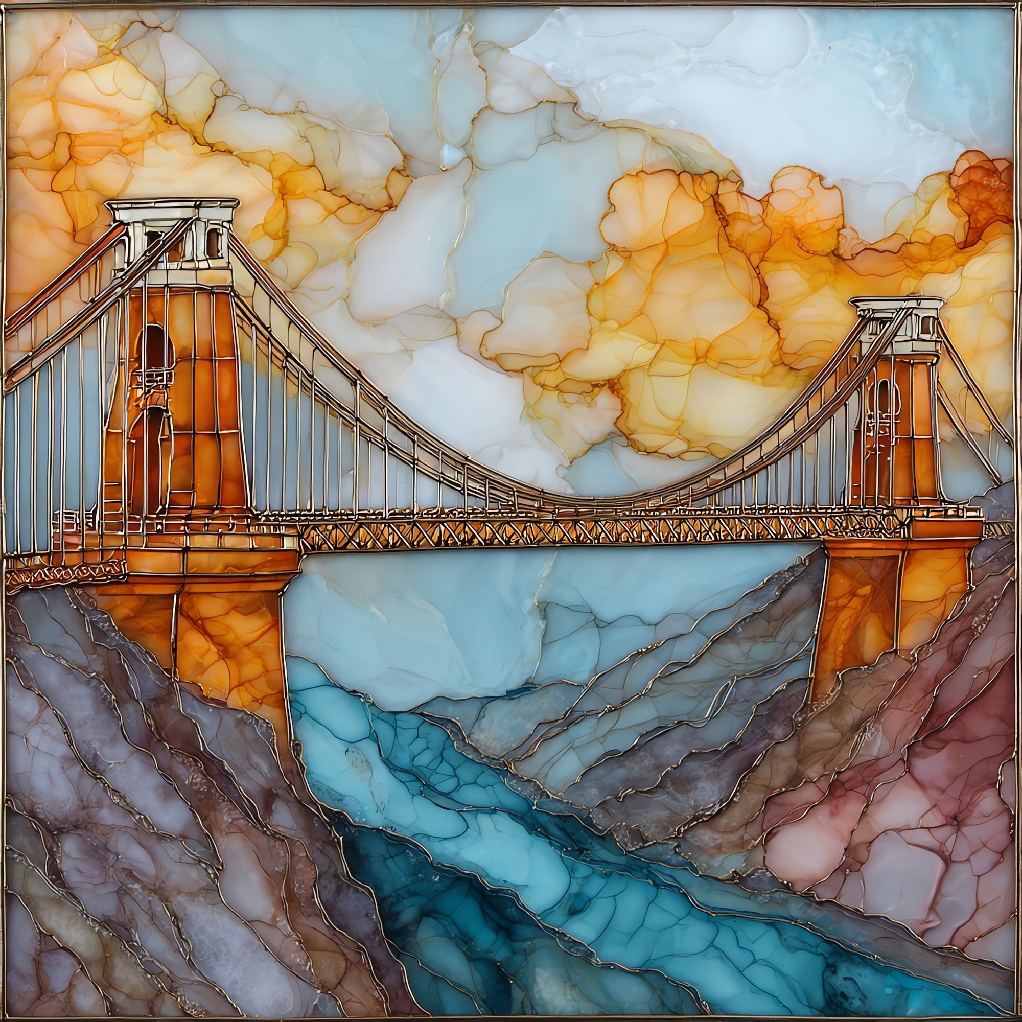 Royal Gorge bridge Ceramic Art Tile — ceramic art tile
