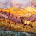 Elk bugling at Estes Front Range Ceramic Art Tile — ceramic art tile
