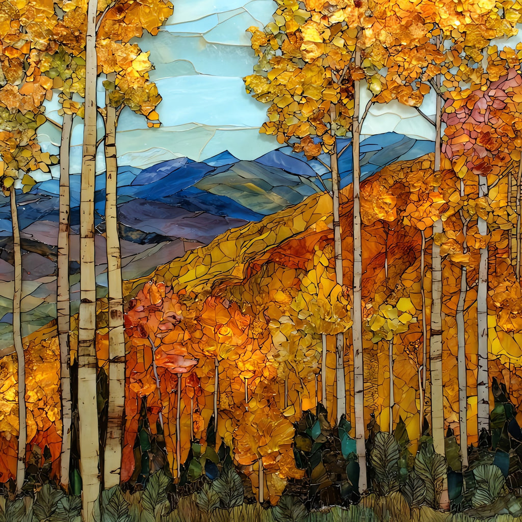 Kebler Pass aspens Elk Range Ceramic Art Tile — ceramic art tile