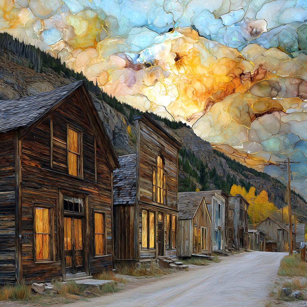 St Elmo ghost town Sawatch Range Ceramic Art Tile — ceramic art tile