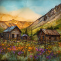 Vicksburg ghost town Sawatch Range Ceramic Art Tile — ceramic art tile